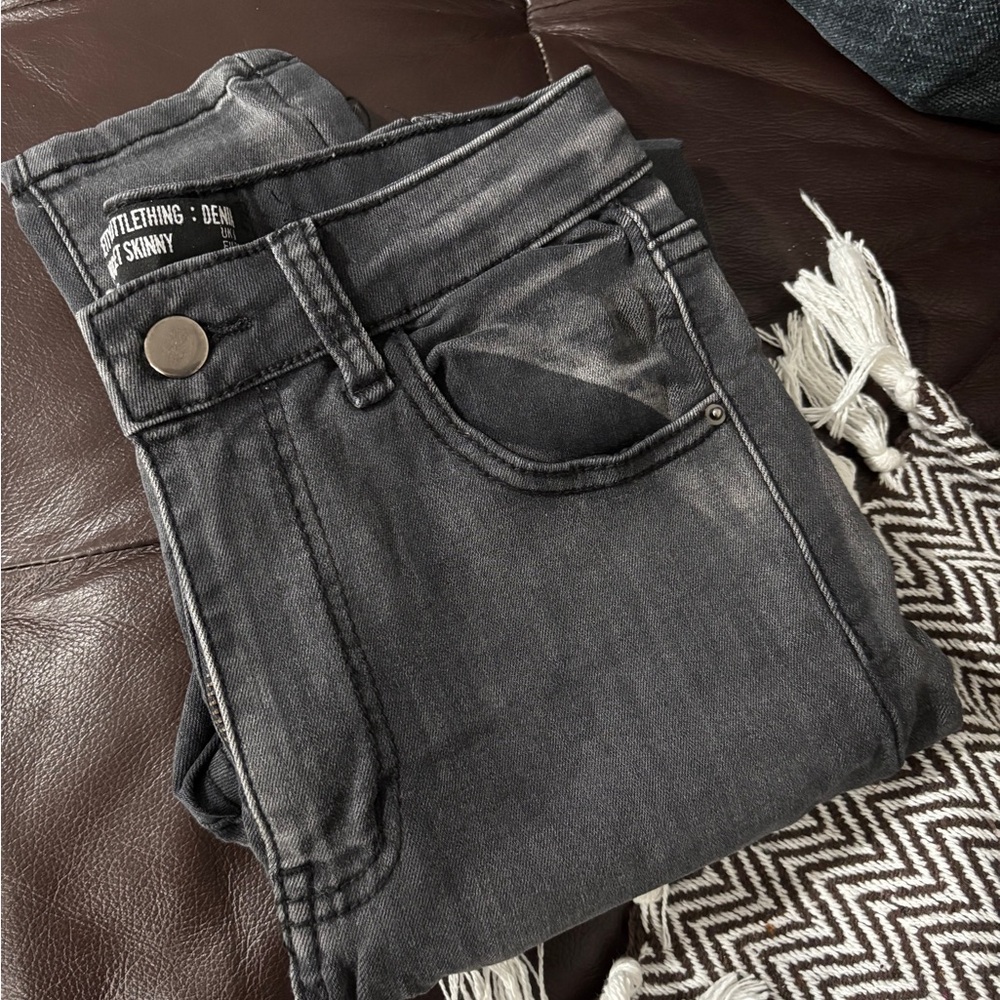 PrettyLittleThing Gray Pocket Skinny Jeans